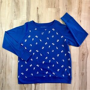 EDDIE BAUER Legend Wash Light Weight Sweatshirt Blue White Tigers Women's XL